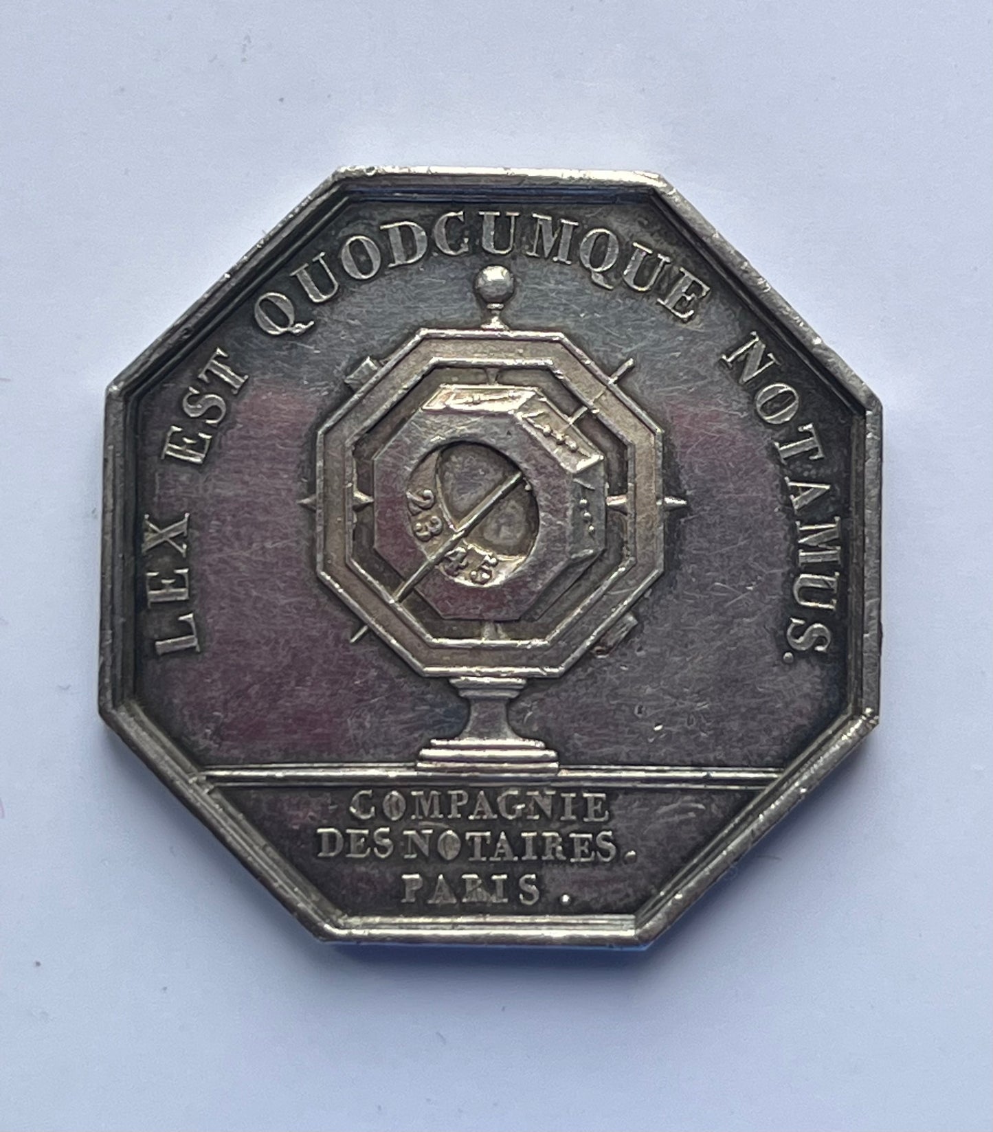 Jeton argent , NOTAIRE, PARIS LOUIS XVIII 1820