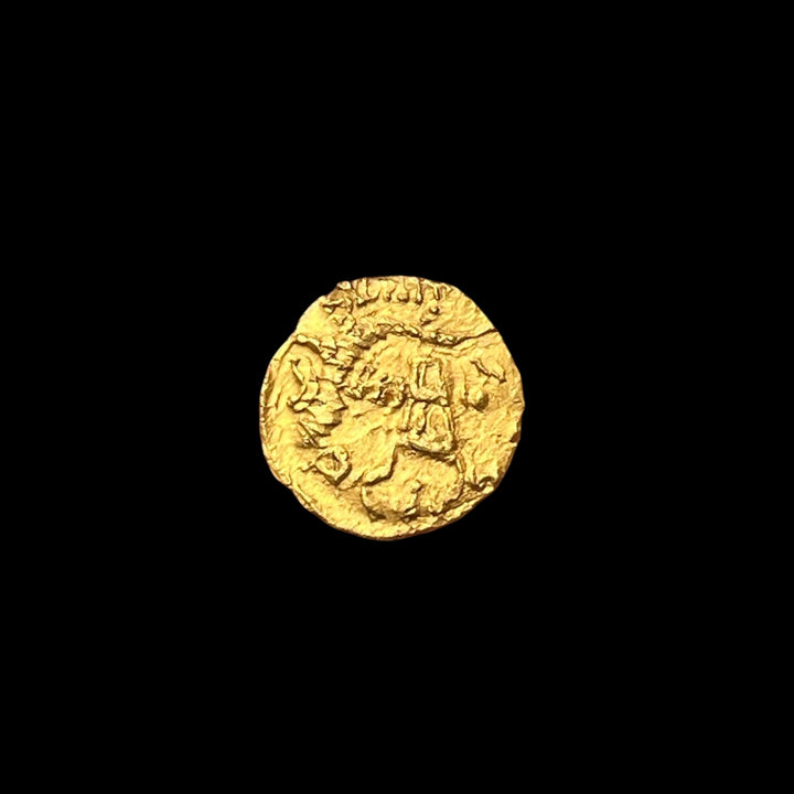 Tremissis gold from the Francs of Childebert 1er for Nantes Bretagne