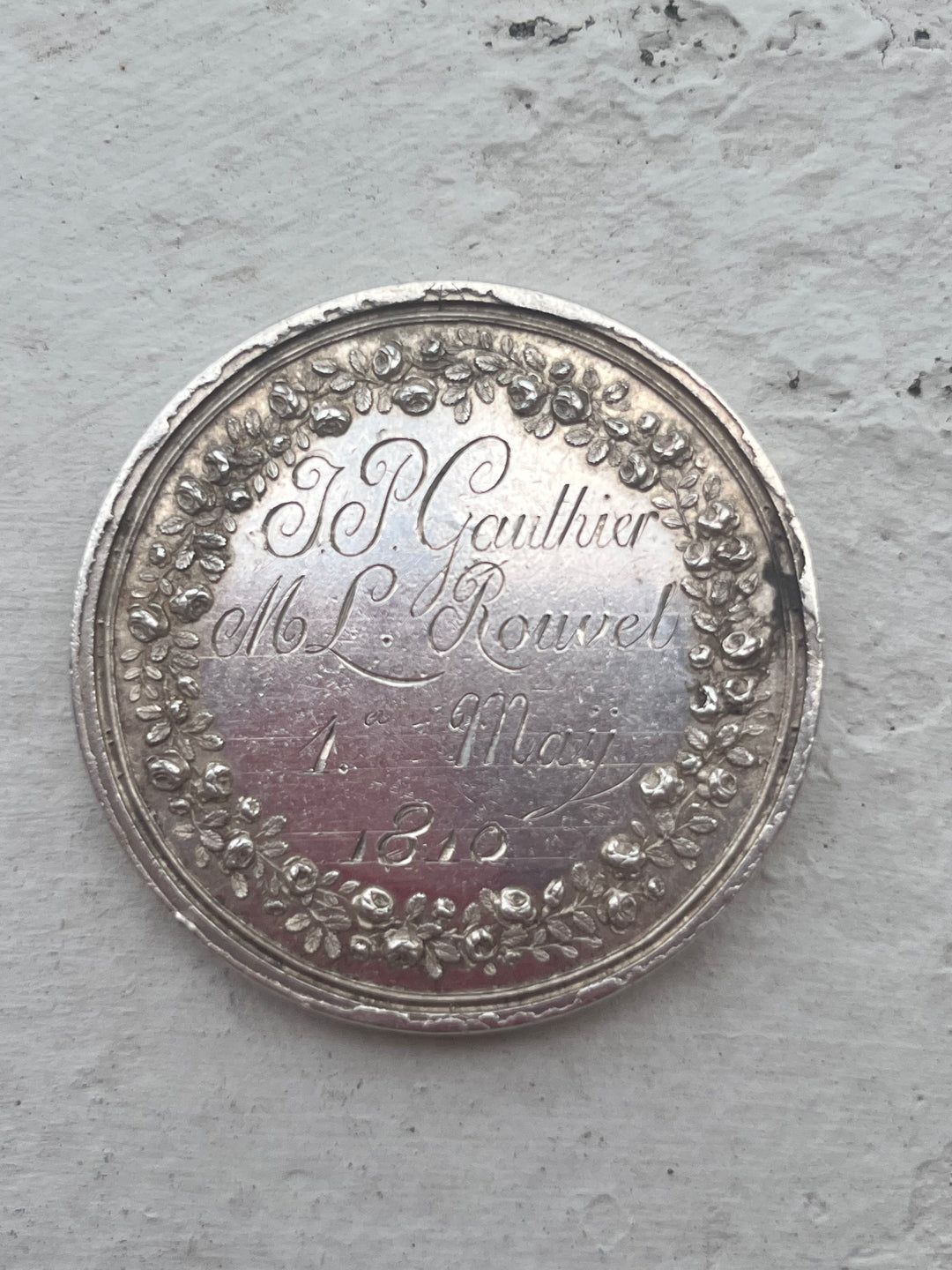 Hochzeit Silbermedaille 1. Mai 1810 von Andrieu