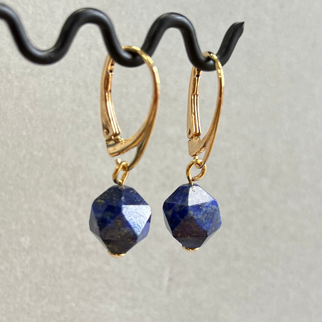 Boucles d’oreilles avec lapis lazuli, en argent