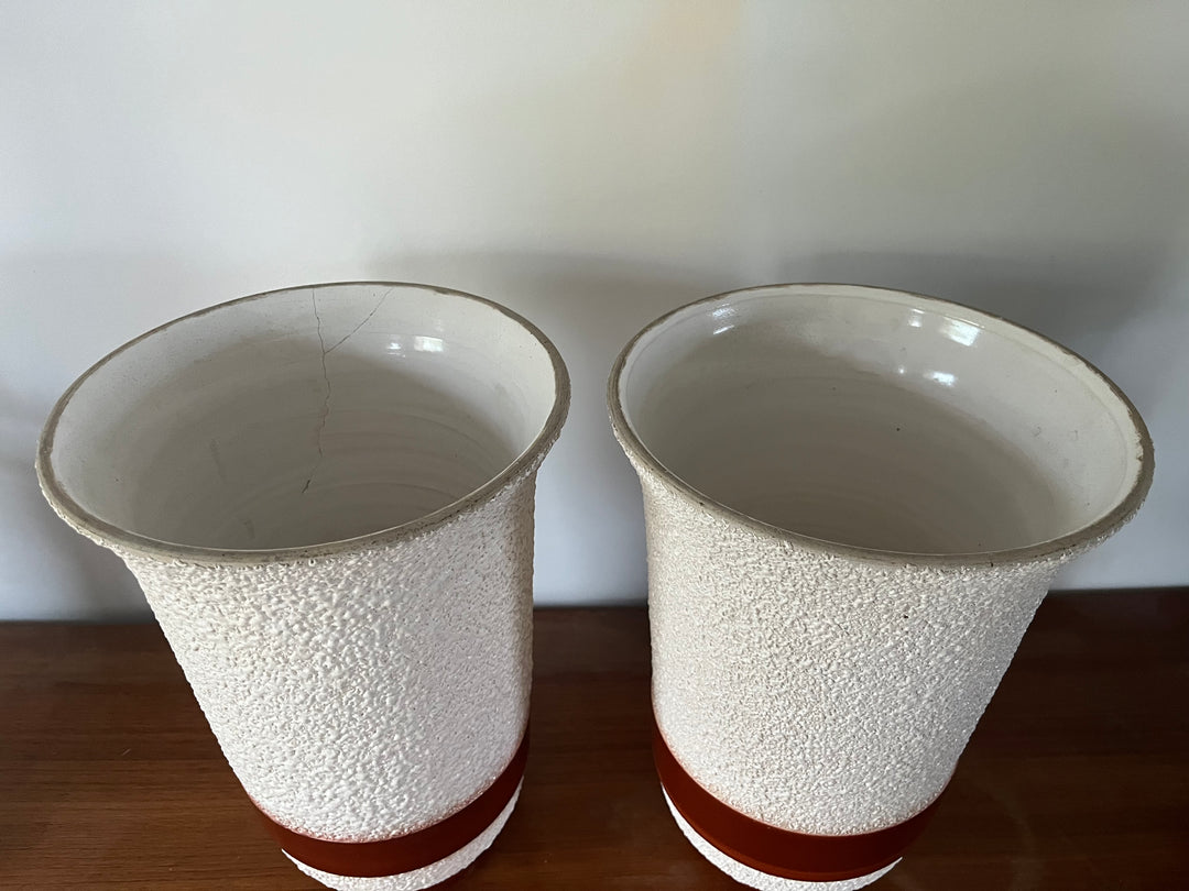 一对大型陶瓷花瓶Art Deco Schneider