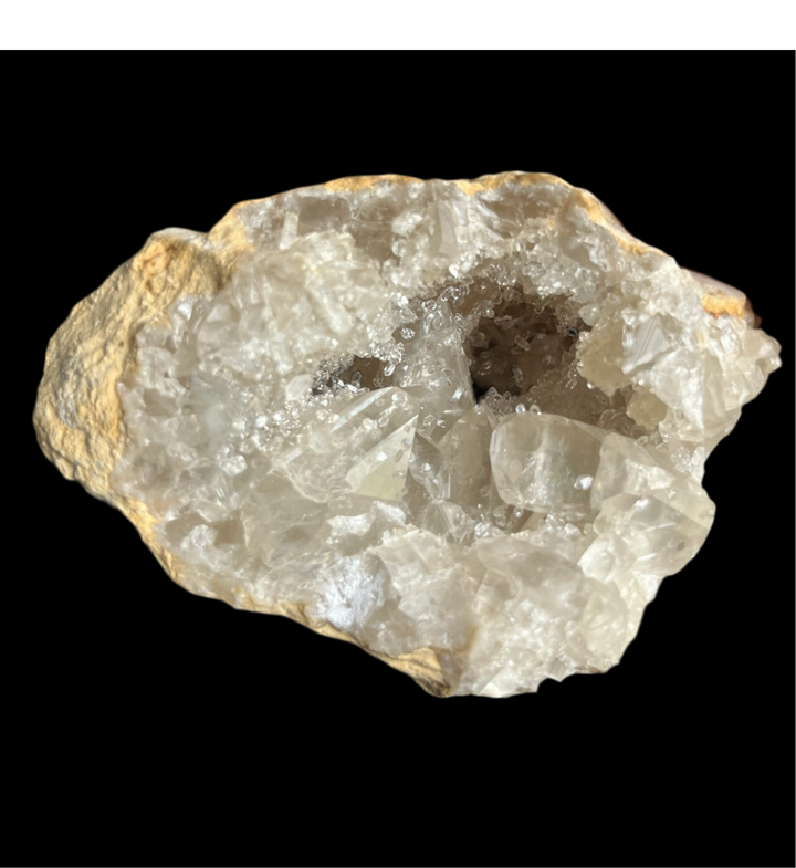 géode de célestine blanche avec quartz sucré , Tamerza, Tozeur, Tunisie DW223