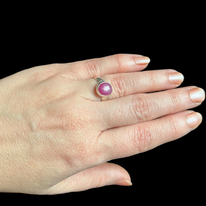 Bague en argent avec rubis - taille 52  - BS047