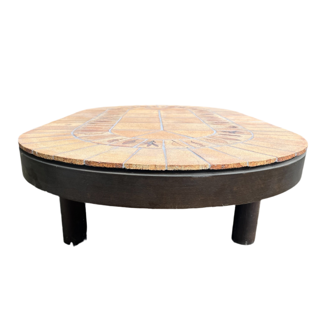 Oval Capron herbier coffee table