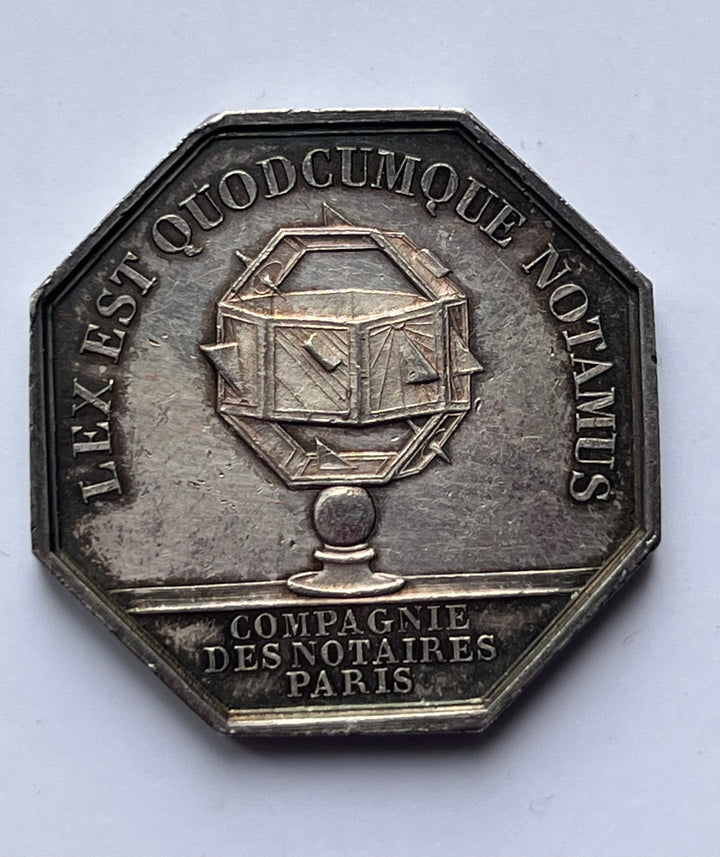 Silbertoken, Notar, Paris Napoleon III.