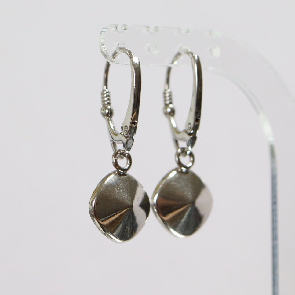 耳环,施华洛世奇晶体,鲜艳的银,浅绿色,曼农