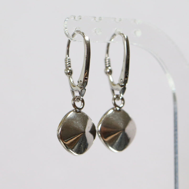 耳环,施华洛世奇晶体,鲜艳的银,浅绿色,曼农