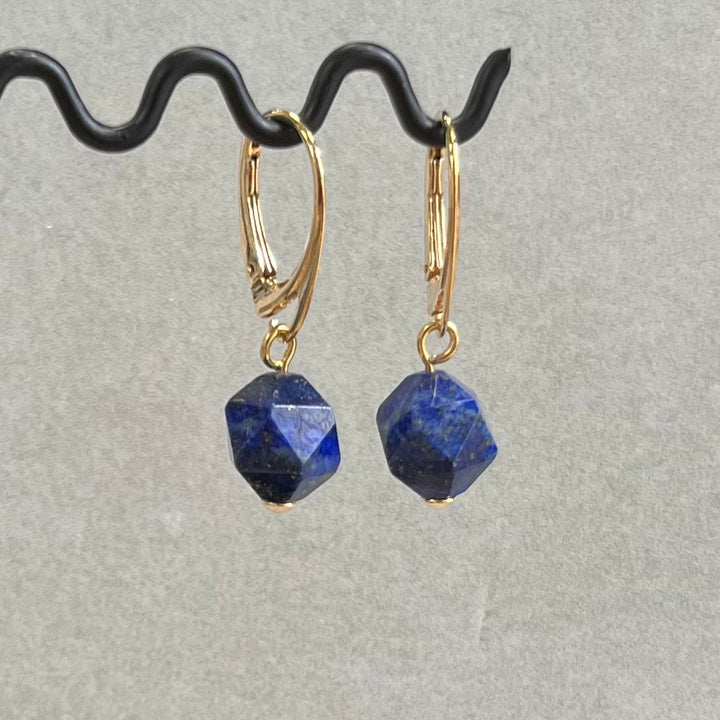 Boucles d’oreilles avec lapis lazuli, en argent