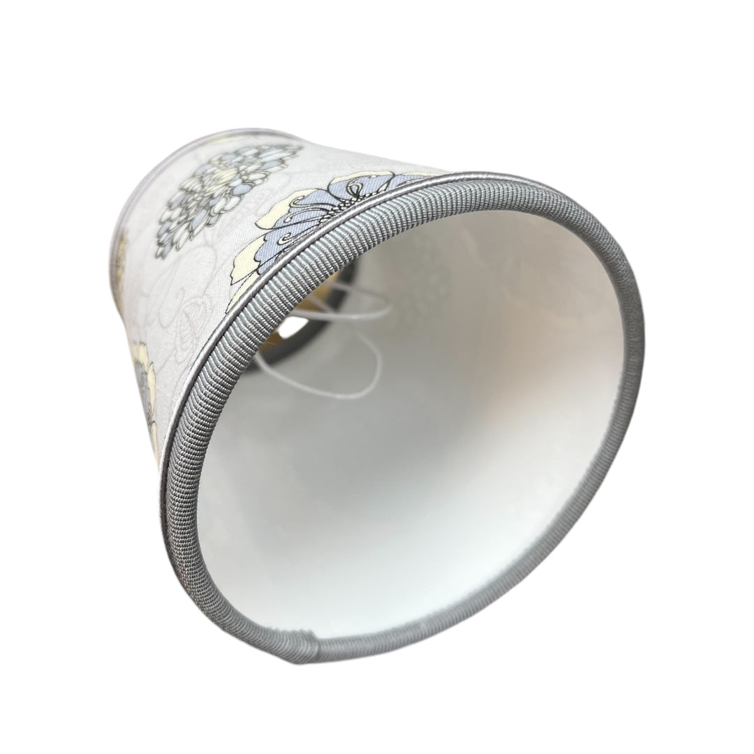 Mini abat-jour pour lustre ou applique FLEURS GRIS