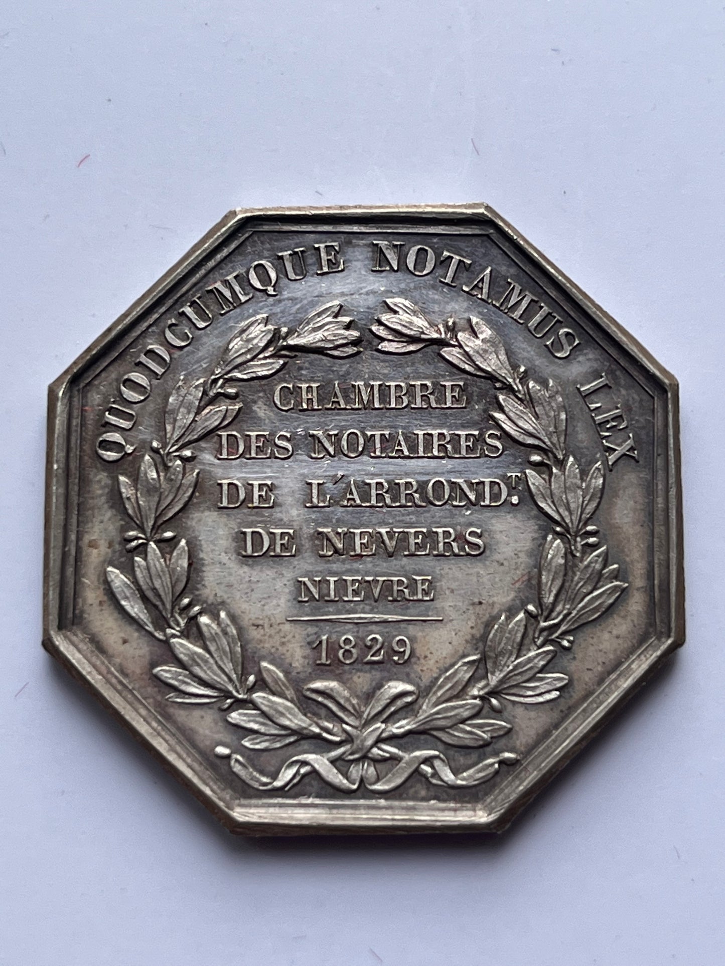 Jeton argent , NOTAIRE, NEVERS de borrel