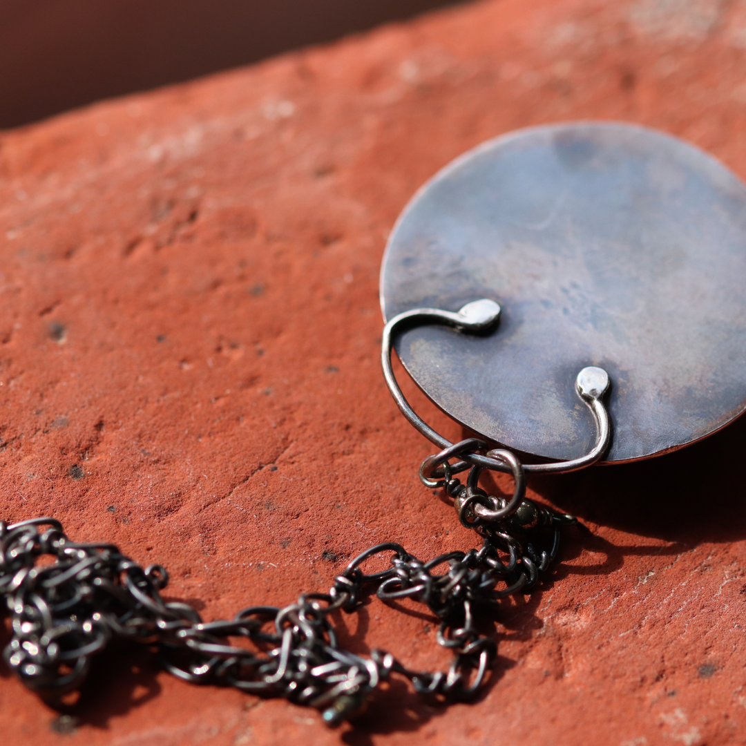 Pendentif ammonite pyritisée – Argent 925 avec chaîne
