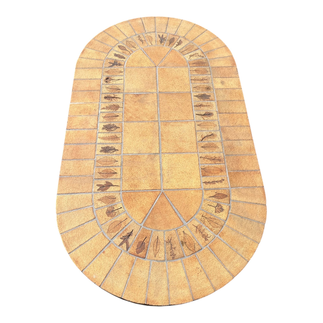 Oval Capron herbier coffee table