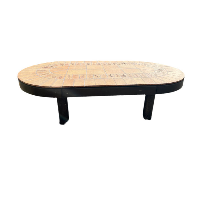 Oval Capron herbier coffee table