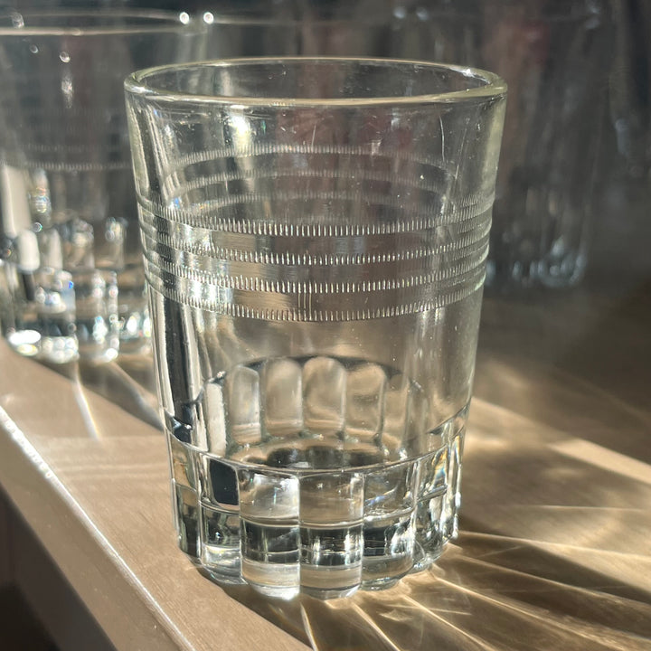 4 aperitif glasses engraved with new gisors