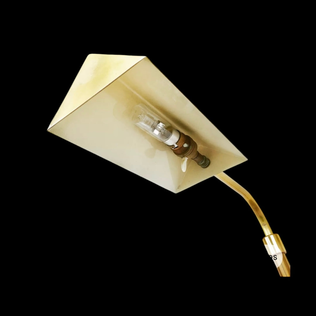 Modernistischer Leser in Golden Messing aus den 1950er/60er Jahren