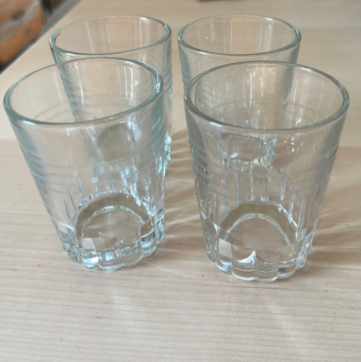 4 aperitif glasses engraved with new gisors