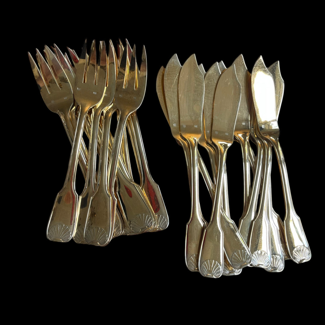Service 12 Fischbeschichtungen Modell Metall Metall Golden