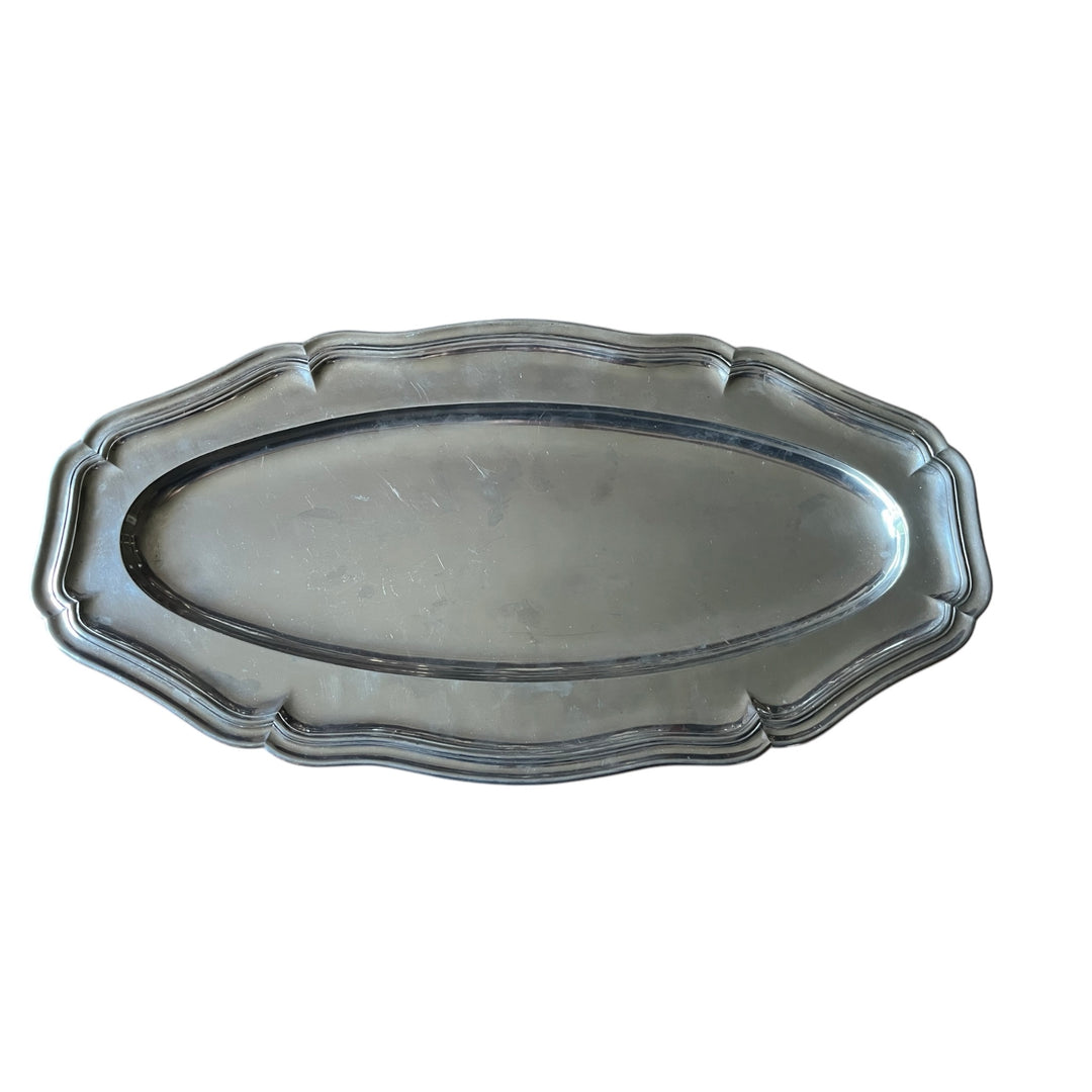 Fischservice -Schüsselart Regene in Zinn 54 cm