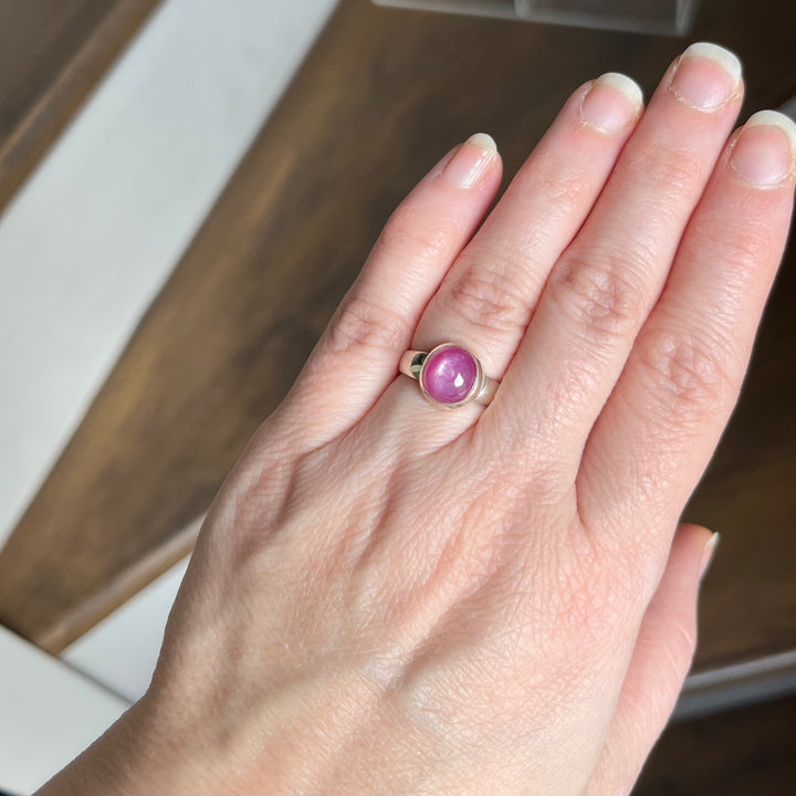Bague en argent avec rubis - taille 52  - BS047
