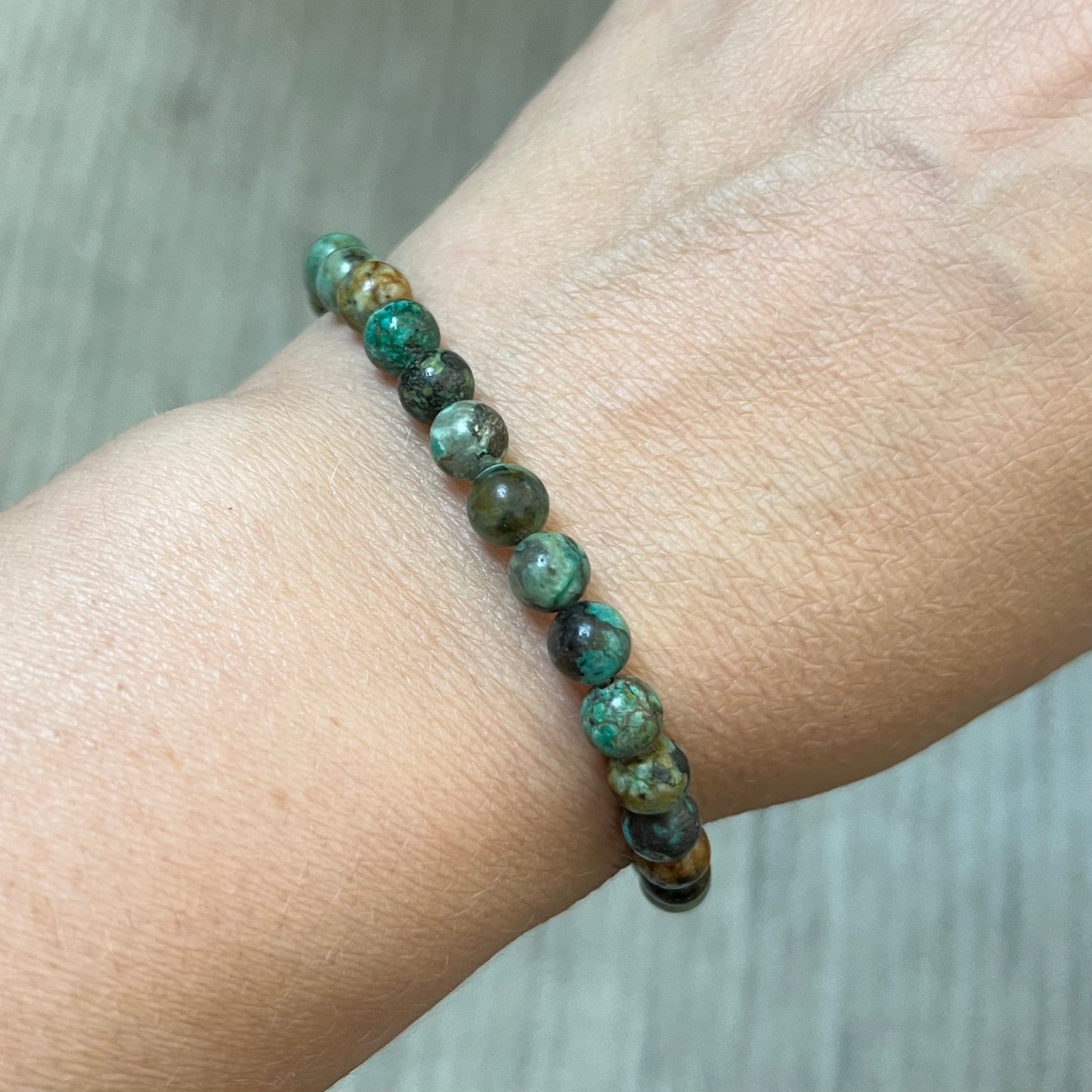 Bracelet TURQUOISE pierres boules 6mm