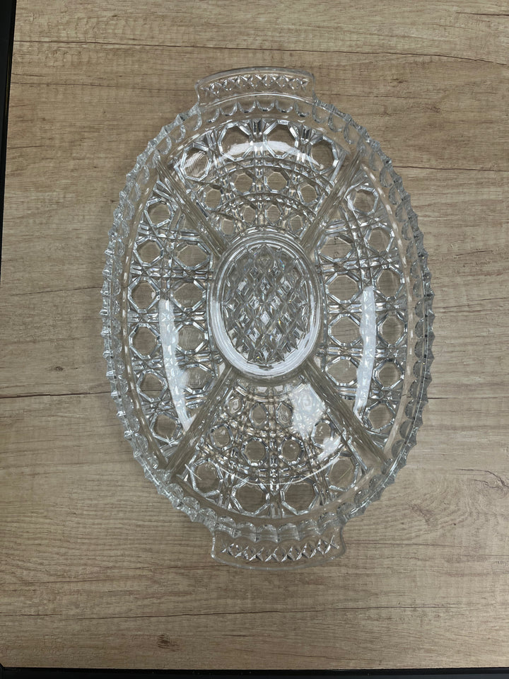 Crystal aperitif server 38cm