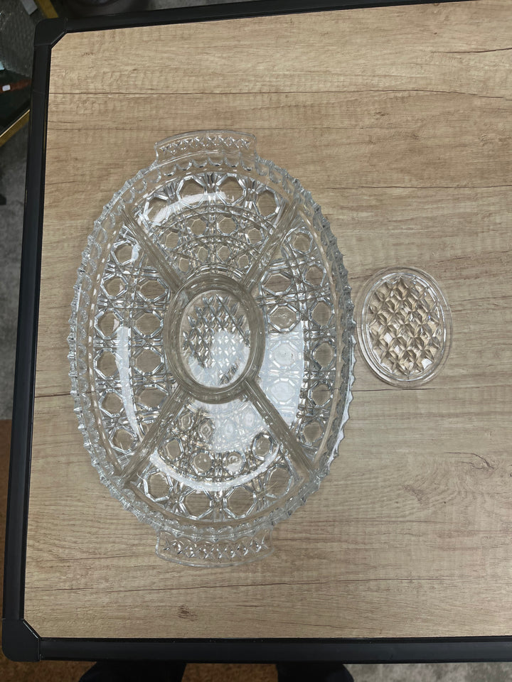 Crystal aperitif server 38cm