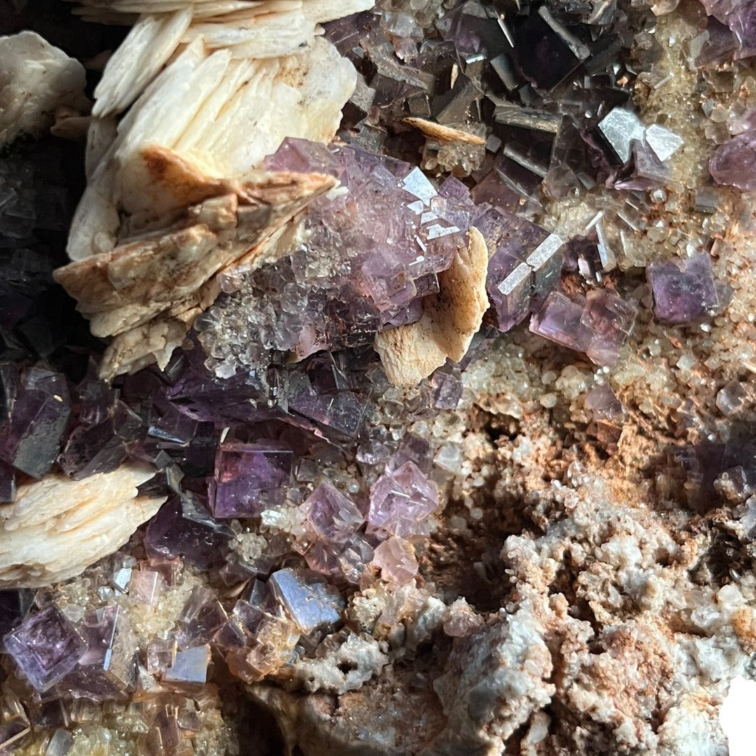 Baryte&Quartz Fluolite La Cabana BerbesスペインDR153