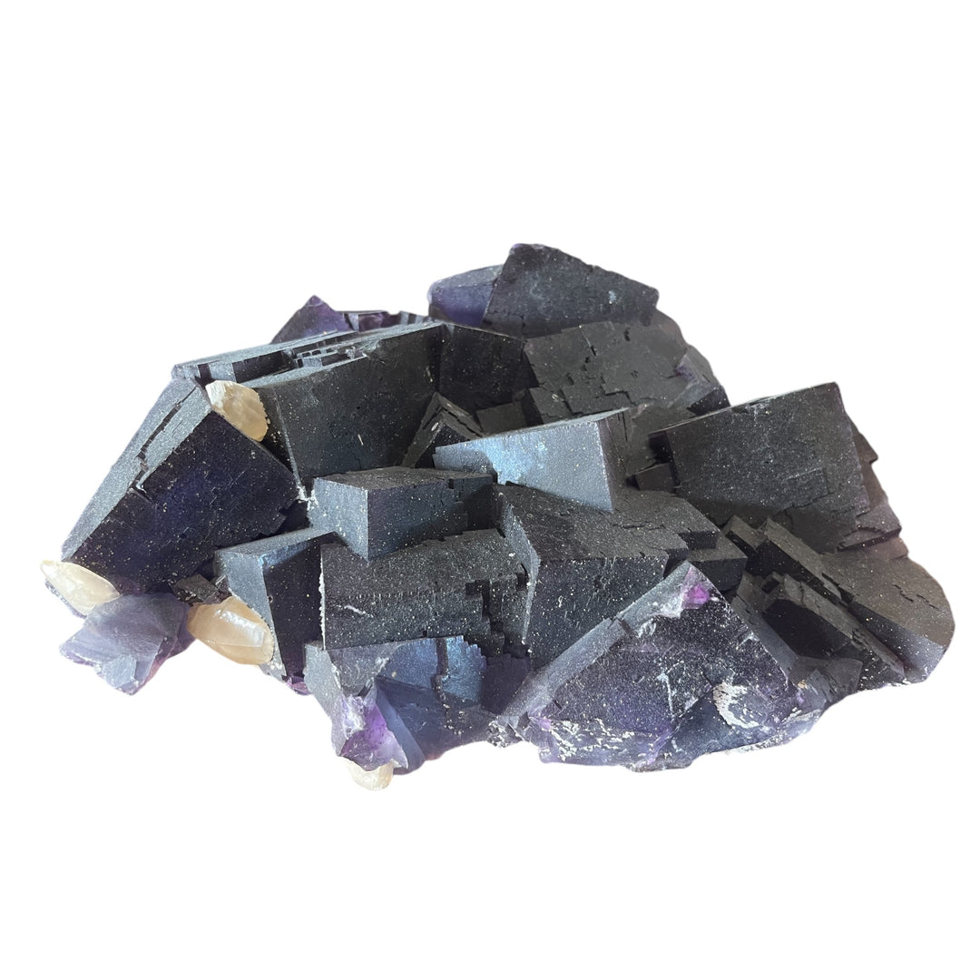 Флуорит Виолетт Зоне с кальцитом Denton Mine Illinois USA DB13