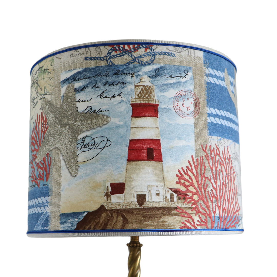 Abat-jour cylindre rond, PHARE, contrecollé, fait main