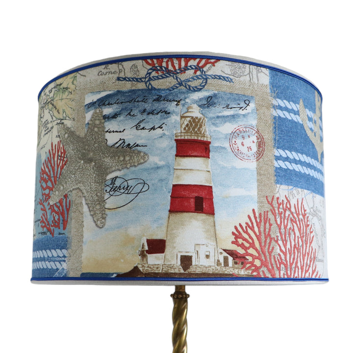 Abat-jour cylindre rond, PHARE, contrecollé, fait main
