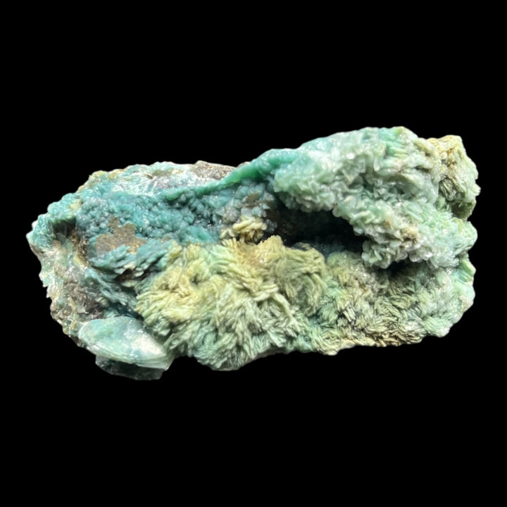 Céladonite dans heulandite, stilbite Nashik Inde DW210