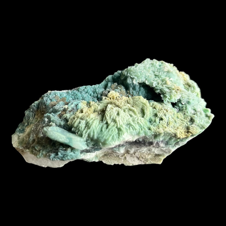 Céladonite dans heulandite, stilbite Nashik Inde DW210