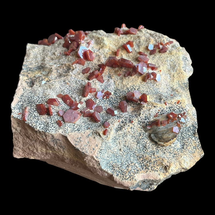 Vanadinite et baryte Mibladen Maroc M18W137