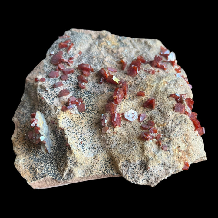 Vanadinite et baryte Mibladen Maroc M18W137