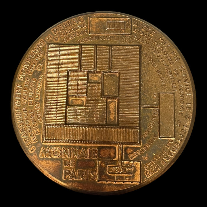 Bronze medal commissioned from the 1978 Pessac monetary establishment
