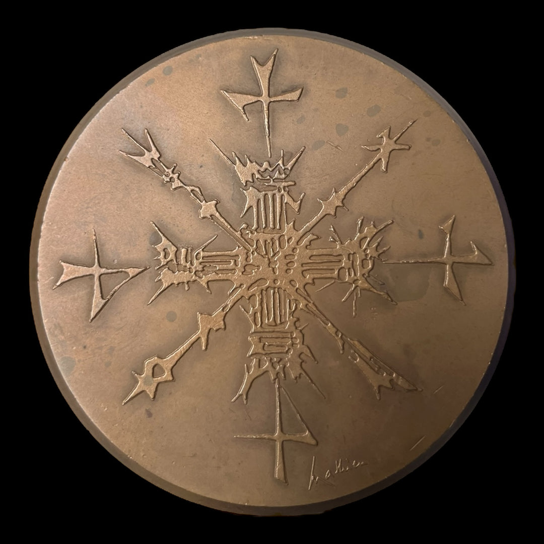 Matthieu bronze medal no 534 The rule of Saint Benoit de Nursie