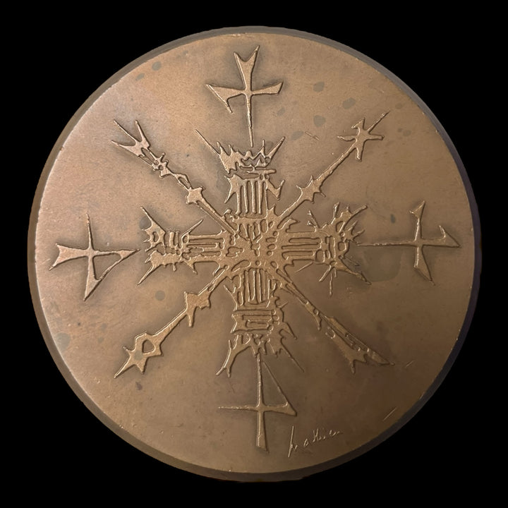 Matthieu bronze medal no 534 The rule of Saint Benoit de Nursie