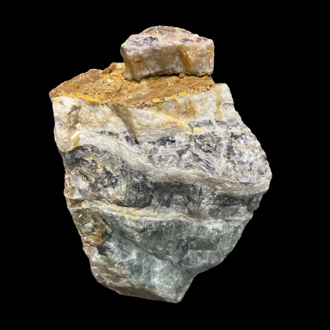 Fluorite arc en ciel mine de Maine Reclesnes France DR225