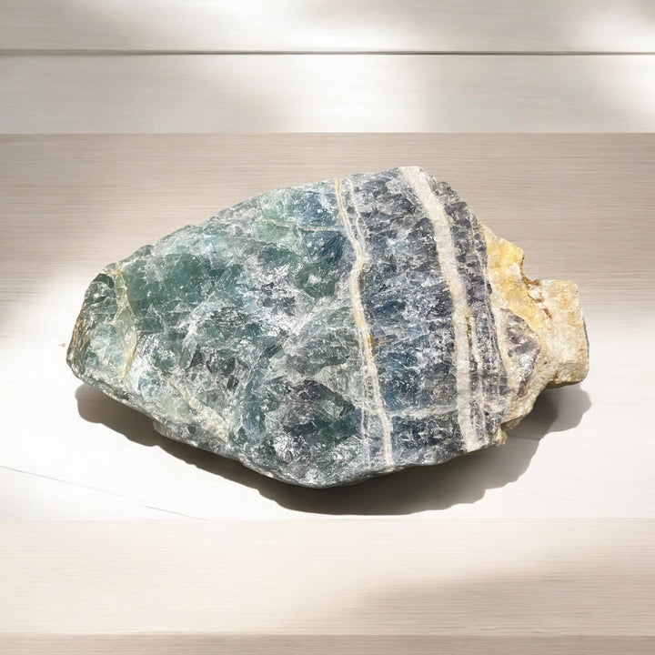 Fluorite arc en ciel mine de Maine Reclesnes France DR225