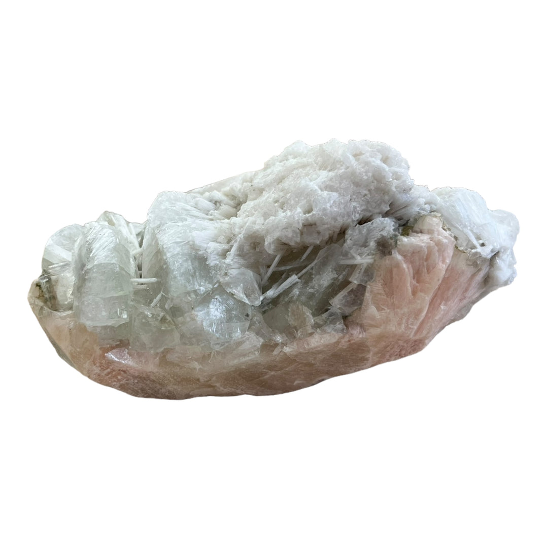 SCOLECITE et apophylite sur stilbite Maharashtra Inde M18W88