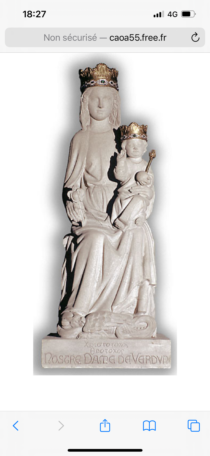 Sculpture En Plâtre vierge Notre Dame de Verdun