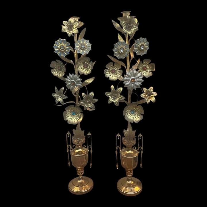 Pair of XIXth century Brass Brass Bad