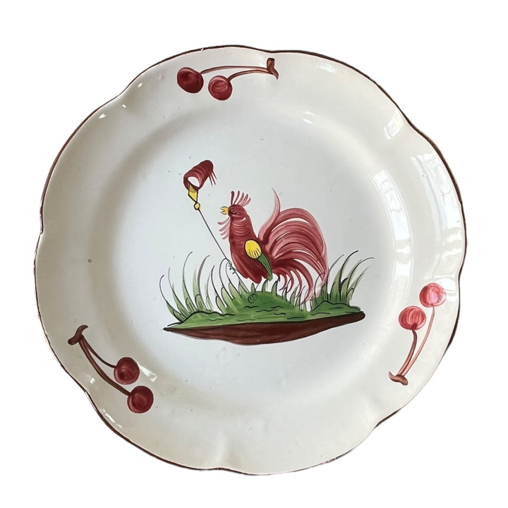 Assiette au coq révolutionnaire faïence des Islettes Révolution XVIIIe