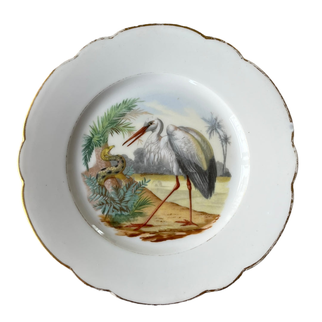 assiette Hache Vierzon la cigogne et le serpent
