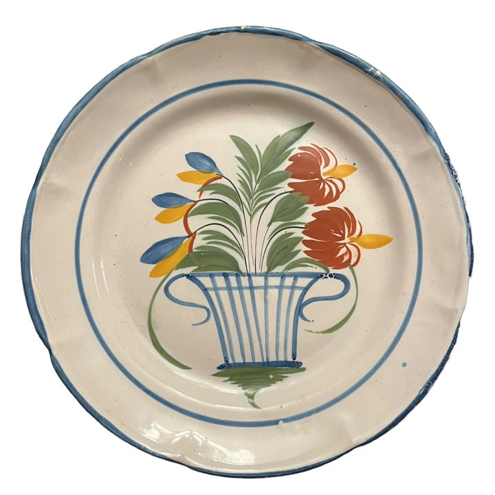 Assiette corbeille  faïence de l’Argonne Waly XIXe