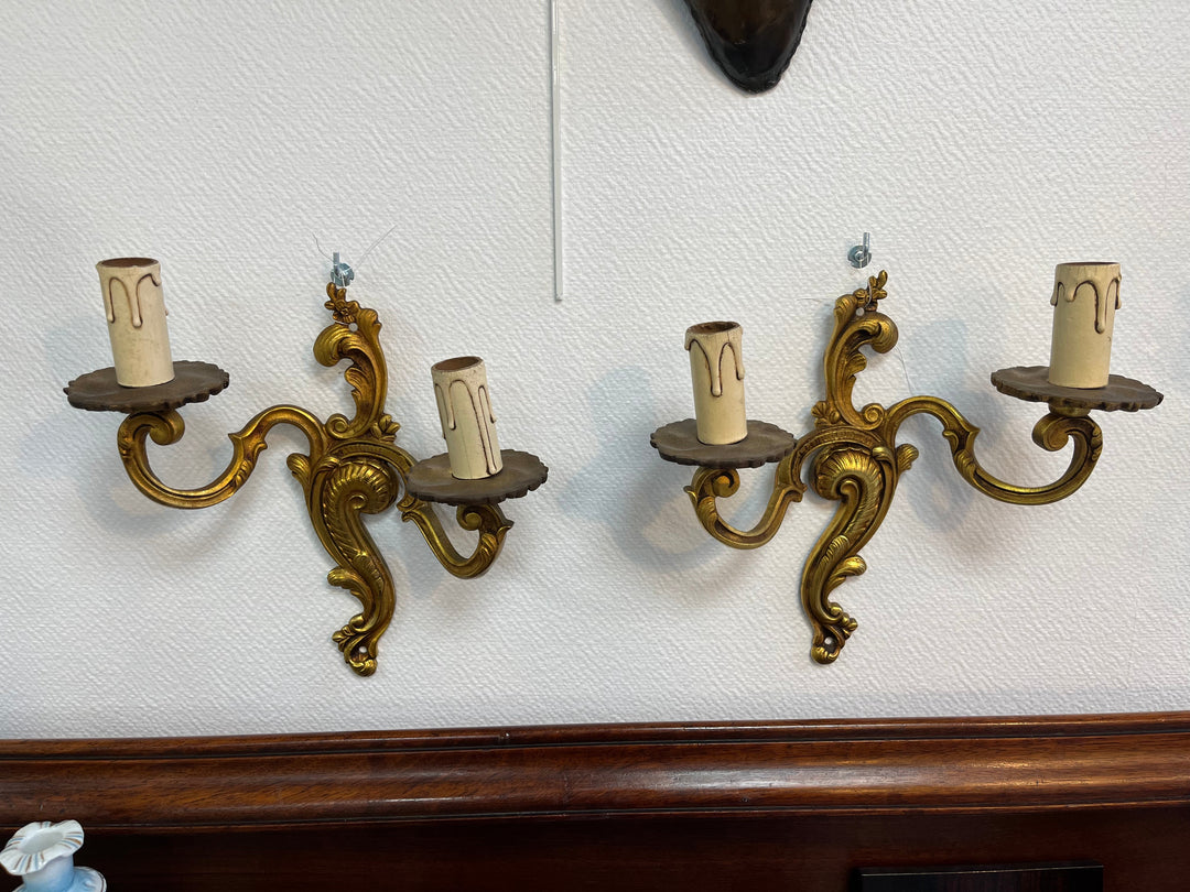 Golden bronze sconing rockery louis XV
