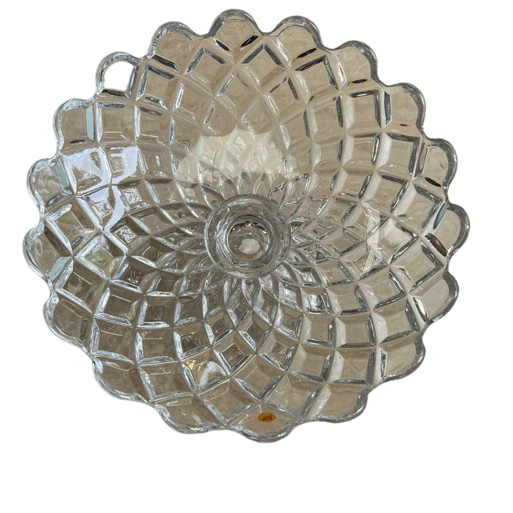 Hochfußschnitt oder Baccarat Crystal Compotier Anfang des 20. Jahrhunderts