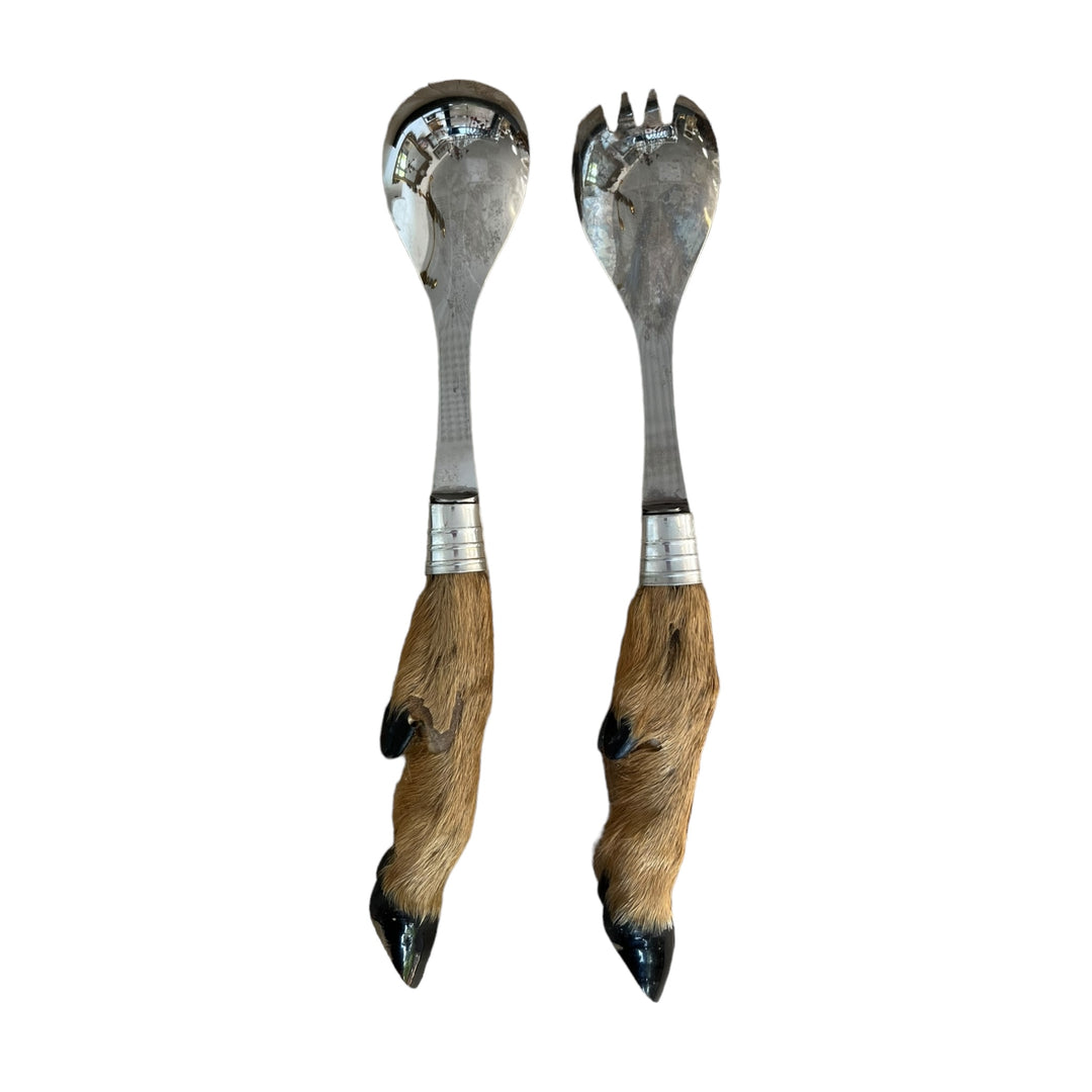 Salad spoonfuls with a deer handle