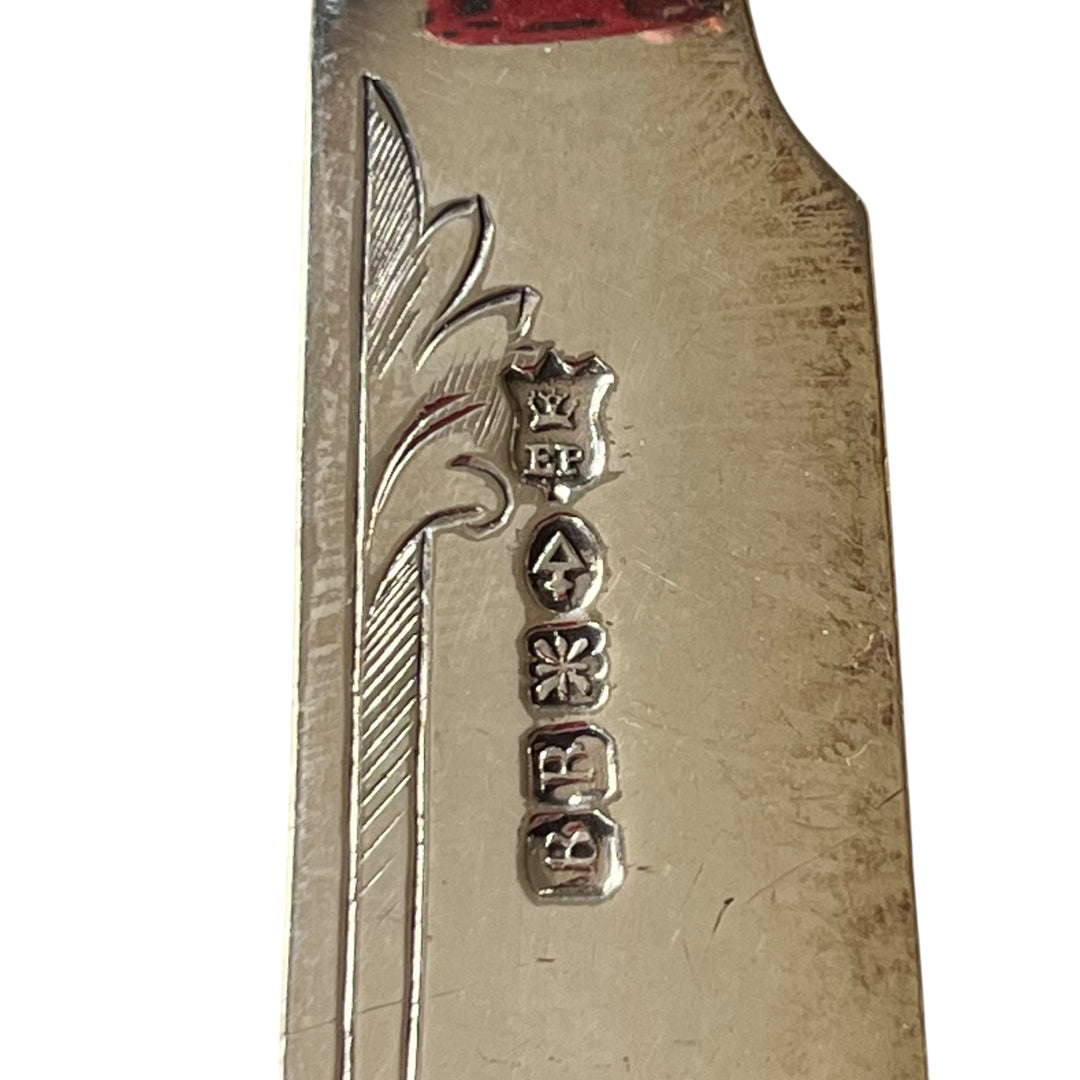 Fish housewife 12 People Ivory Channel and Silver English Plated Victorian