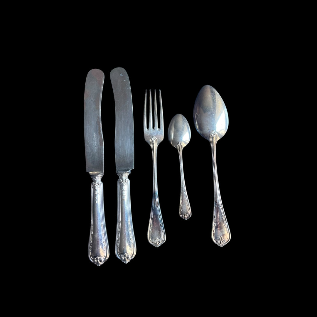 HERIGE DEETJEN 6 people with 6 knobs Silver Silver Filled Epoch Art Nouveau